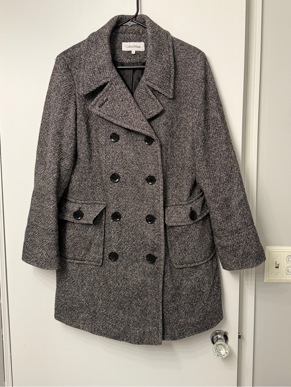 Calvin Klein Women's Charcoal Pea Coat